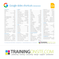 Google Slides keyboard shortcuts