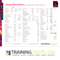 Adobe InCopy 2025 onscreen symbols