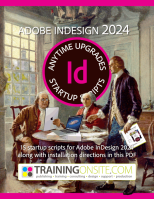 Adobe InDesign 2024 Anytime Upgrades startup scripts