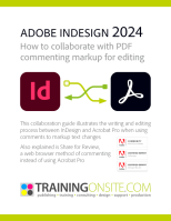 Adobe InDesign 2024 how to collaborate with PDF commenting markup for text editing