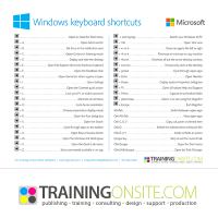 Windows Operating System Keyboard Shortcuts