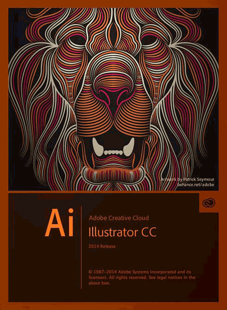Adobe Illustrator CC 2014 version 18.0 splash screen 2015