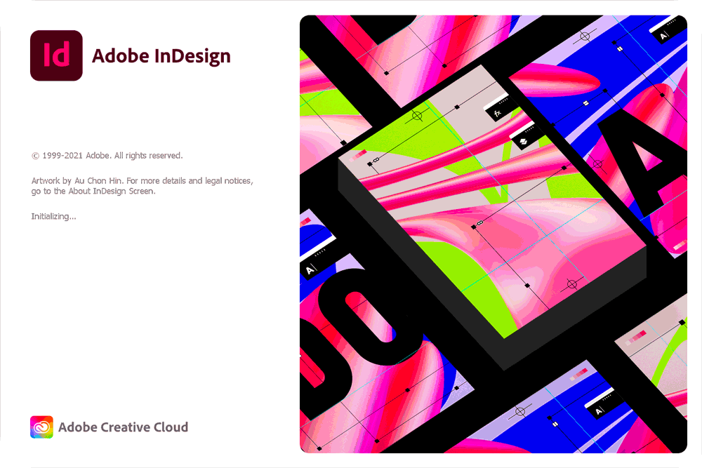Adobe InDesign 2022 version 17.0 splash screen 2021 Adobe InDesign 2022 version 17.0 splash screen 2021