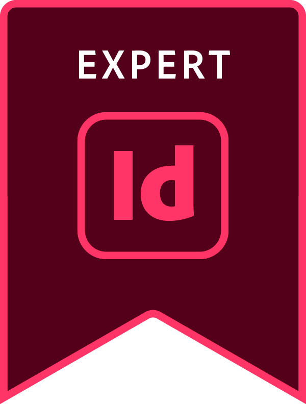 Adobe InDesign Expert Badge Adobe InDesign Expert Badge