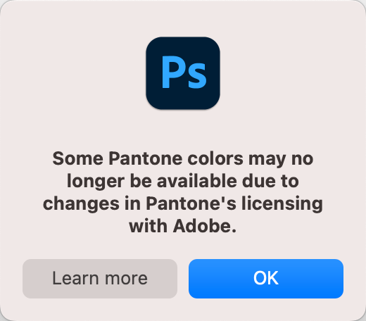 Pantone and Adobe software 