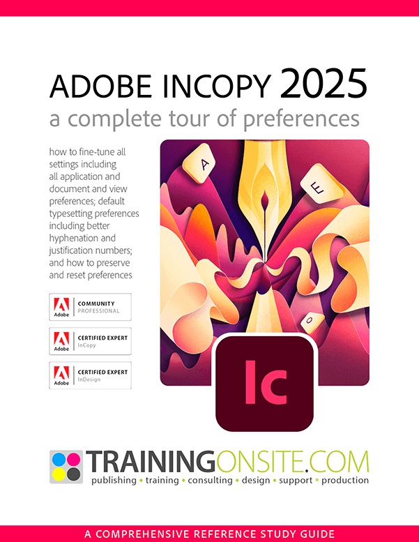 Adobe InCopy 2025 a complete tour of preferences